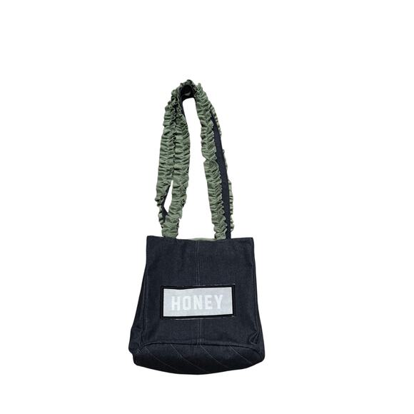 Upcycled Shuggie Fierce Honey Denim Tote Bag - 1 DAY SHIP OUT - Picture 4 of 7